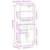 vidaXL Buffet haut Sonoma gris 69,5x34x180 cm Bois d'ing&eacute;nierie