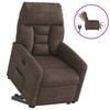vidaXL Fauteuil inclinable &eacute;lectrique marron tissu microfibre