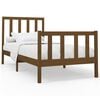 vidaXL Cadre de lit sans matelas marron miel 90x200 cm bois pin massif