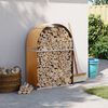 vidaXL Porte-b&ucirc;ches aspect bois 80x45x120 cm acier galvanis&eacute;