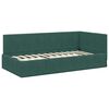 vidaXL Cadre de lit d'angle Vert fonc&eacute; 90 cm x 200 cm Velours