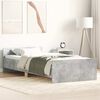 vidaXL Cadre de lit sans matelas gris b&eacute;ton 75x190 cm