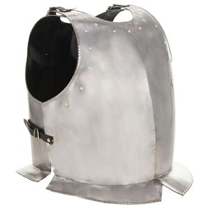 vidaXL Cuirasse d'armure corporelle chevalier m&eacute;di&eacute;val Argent&eacute; Acier