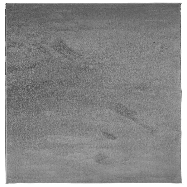 vidaXL Tapis OVIEDO &agrave; poils courts anthracite 120x120 cm