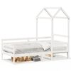 vidaXL Lit de jour avec toit sans matelas blanc 90x200 cm bois massif