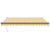 vidaXL Auvent r&eacute;tractable jaune et blanc 4,5x3 m tissu et aluminium