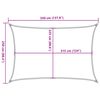 vidaXL Voile d'ombrage 160 g/m&sup2; Orange 2,5x3,5 m PEHD