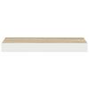 vidaXL &Eacute;tag&egrave;re murale flottante ch&ecirc;ne et blanc 50x23x3,8 cm MDF