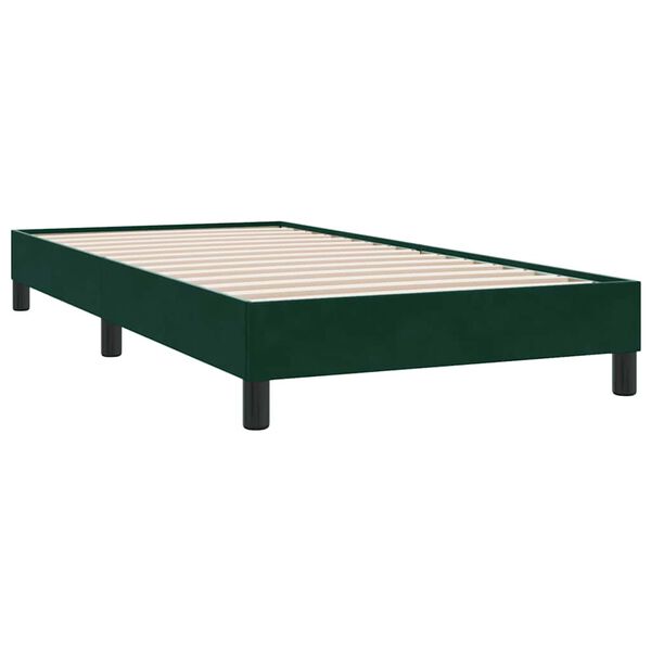 vidaXL Sommier &agrave; lattes de lit sans matelas vert fonc&eacute; 90x210 cm
