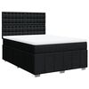 vidaXL Sommier &agrave; lattes de lit avec matelas Noir 140x190 cm Tissu