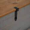 vidaXL Coffre de rangement HALDEN gris 91x48x47 cm bois massif pin