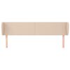 vidaXL T&ecirc;te de lit avec oreilles Cappuccino 183x23x78/88 cm Similicuir
