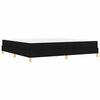 vidaXL Lit &agrave; ressorts avec matelas Noir 200 x 200 cm tissu