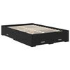 vidaXL Cadre de lit Ch&ecirc;ne noir 135 x 190 cm Bois d'ing&eacute;nierie
