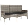 vidaXL Salon de jardin 4 pcs avec coussins Gris R&eacute;sine tress&eacute;e