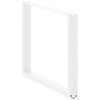 vidaXL Pieds de table &agrave; manger en U 3 pi&egrave;ces Blanc 100 x (72-73) cm Acier