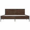 vidaXL Cadre de lit sans matelas ch&ecirc;ne marron 120x190 cm