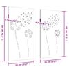 vidaXL Décorations murales de jardin 2pcs 105x55 cm design de fleur