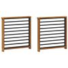 vidaXL Accoudoir 2 pcs Naturel 60 x 6 x 61 cm Bois d'Acacia Massif