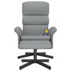 vidaXL Fauteuil inclinable de massage et repose-pied gris clair tissu