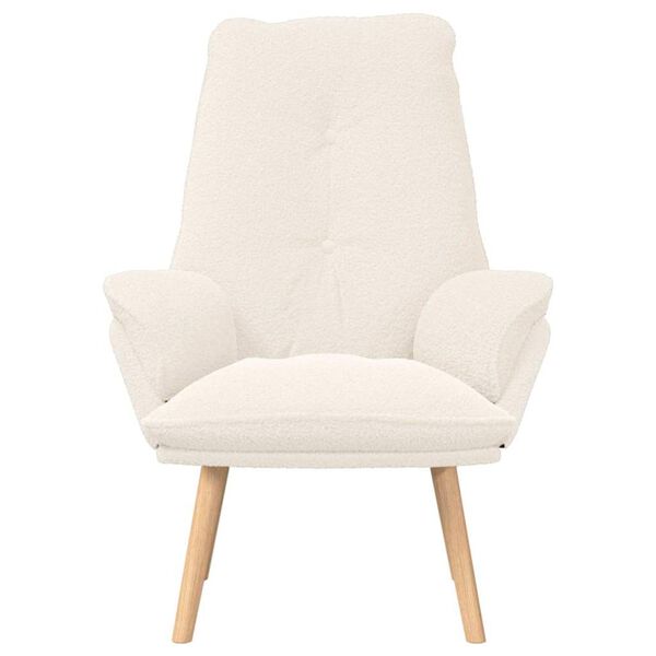 vidaXL fauteuil Cr&egrave;me 69 x 74 x 93 cm Tissu Sherpa