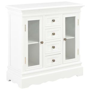 vidaXL Buffet blanc 70x28x70 cm bois de pin massif