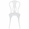 vidaXL Ensemble de bistro 3 pcs Aluminium coul&eacute; Blanc