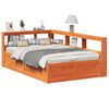 vidaXL Lit biblioth&egrave;que sans matelas cire marron 120x200 cm pin massif