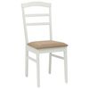 vidaXL Chaise de salle &agrave; manger 2 pcs Blanc et marron