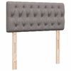 vidaXL Sommier &agrave; lattes de lit avec matelas Taupe 90x190 cm Tissu