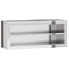 vidaXL Armoire murale de cuisine avec &eacute;tag&egrave;re acier inoxydable