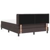 vidaXL Lit &agrave; ressorts avec matelas Marron fonc&eacute; 200 x 160 cm tissu