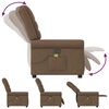 vidaXL Fauteuil de massage inclinable Marron Tissu