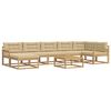 vidaXL Ensemble de canap&eacute;s d'ext&eacute;rieur 8 pc Blanc et Beige