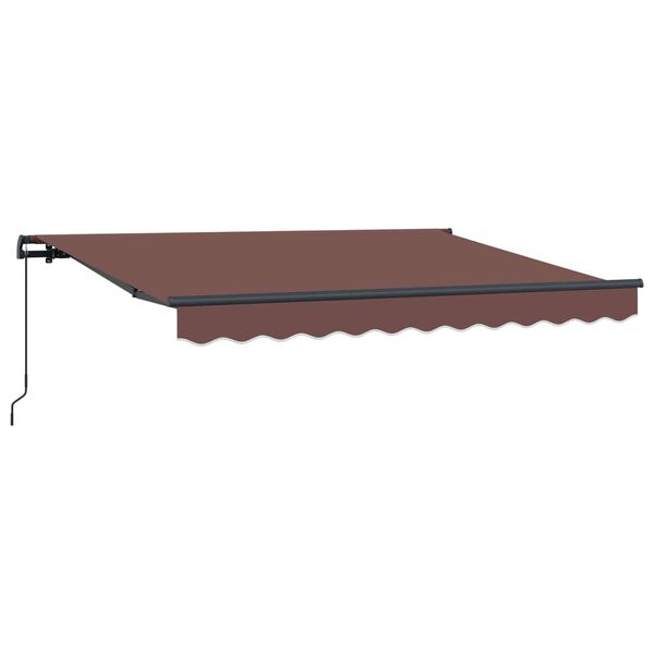 vidaXL Auvent R&eacute;tractable Marron 250 x 200 cm tissu