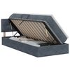 vidaXL Lit de Rangement Gris fonc&eacute; 90 x 190 cm Velours