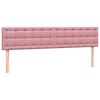 vidaXL Sommier &agrave; lattes de lit avec matelas rose 180x210 cm velours