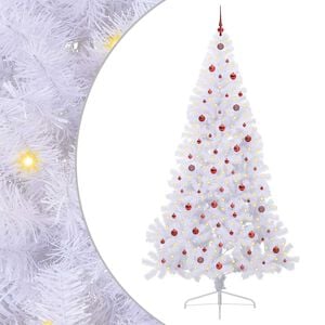 vidaXL Sapin de No&euml;l artificiel Blanc 240 cm PVC et Acier