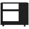 vidaXL Table d'appoint en ch&ecirc;ne noir 70 x 35 x 60 cm Bois d'ing&eacute;nierie