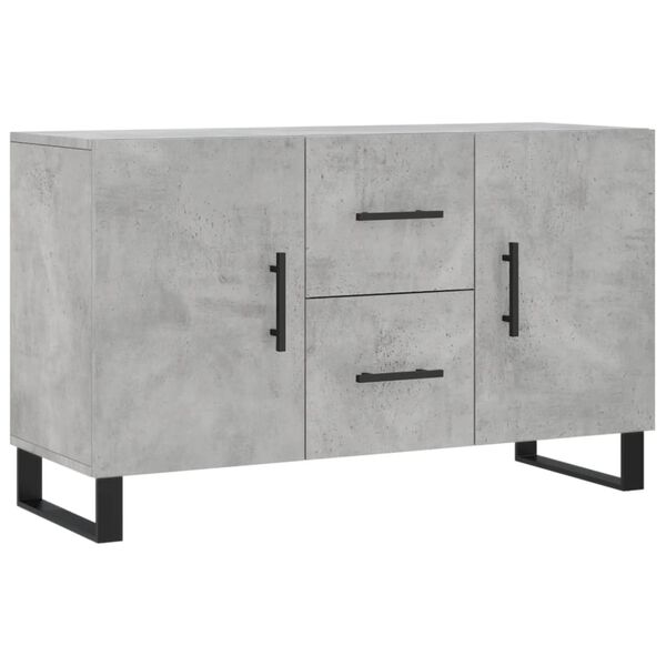vidaXL Buffet gris béton 100x36x60 cm bois d'ingénierie