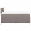 vidaXL Sommier &agrave; lattes de lit avec matelas taupe 120x190 cm tissu