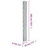 vidaXL Poteaux de cl&ocirc;ture 10 pcs argent&eacute; 180 cm&nbsp;acier galvanis&eacute;