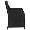 vidaXL Ensemble &agrave; manger de jardin 9 pcs R&eacute;sine tress&eacute;e Noir