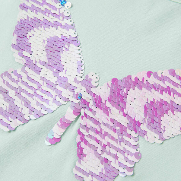 T-shirt pour enfants &agrave; mancherons menthe clair 140