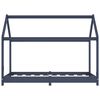 vidaXL Cadre de lit d'enfant Gris Bois de pin massif 80x160 cm