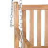 vidaXL Balancelle avec coussin gris 120 cm Bois de teck solide