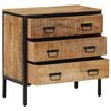 vidaXL Buffets 2 pcs 70x35x70 cm bois de manguier brut massif
