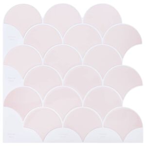 vidaXL Carreau &eacute;cailles de poisson 50 pc Rose clair 30 x 30 cm