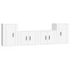 vidaXL Ensemble de meubles TV 4 pcs Blanc Bois d'ing&eacute;nierie