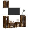 vidaXL Ensemble de meubles TV 5 pcs Ch&ecirc;ne fum&eacute; Bois d'ing&eacute;nierie